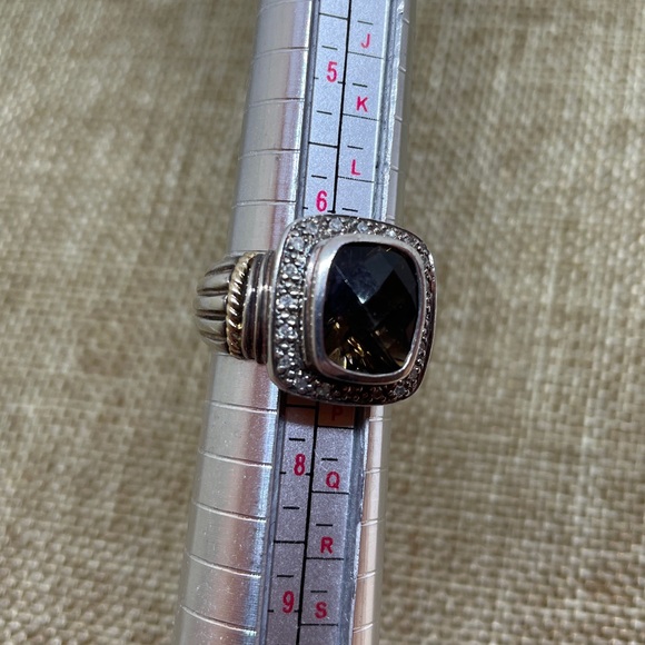 Citrine and Diamond Sterling Silver and 14K Gold Ring and Necklace Set - Picture 9 of 9